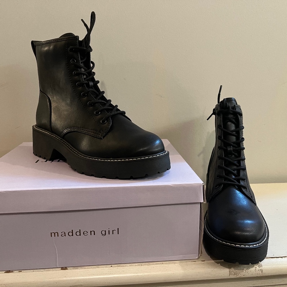 Madden Girl Philly Lug Sole Combat Boot (Women)